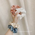 UNIQ Wholesale 2021 Customize Designer Silk Hair Tie Hair Accessories Satin Scrunchies For Women